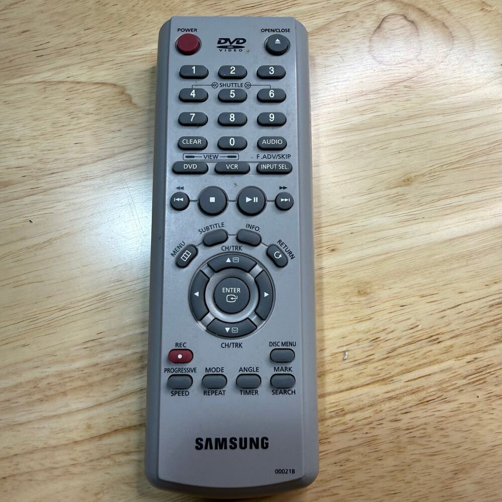 Samsung DVD VHS Remote Control Controller Grey 000218 WORKING! FAST SHIPPING